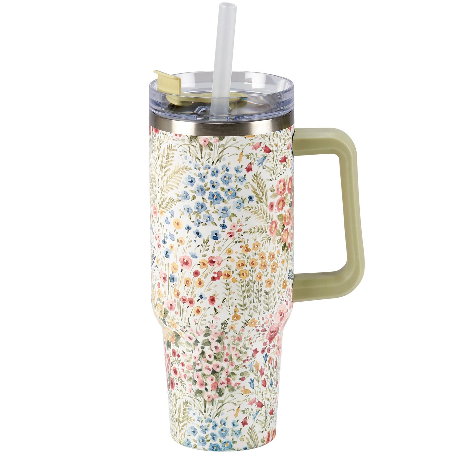 Mixed Floral Travel Mug, 40oz