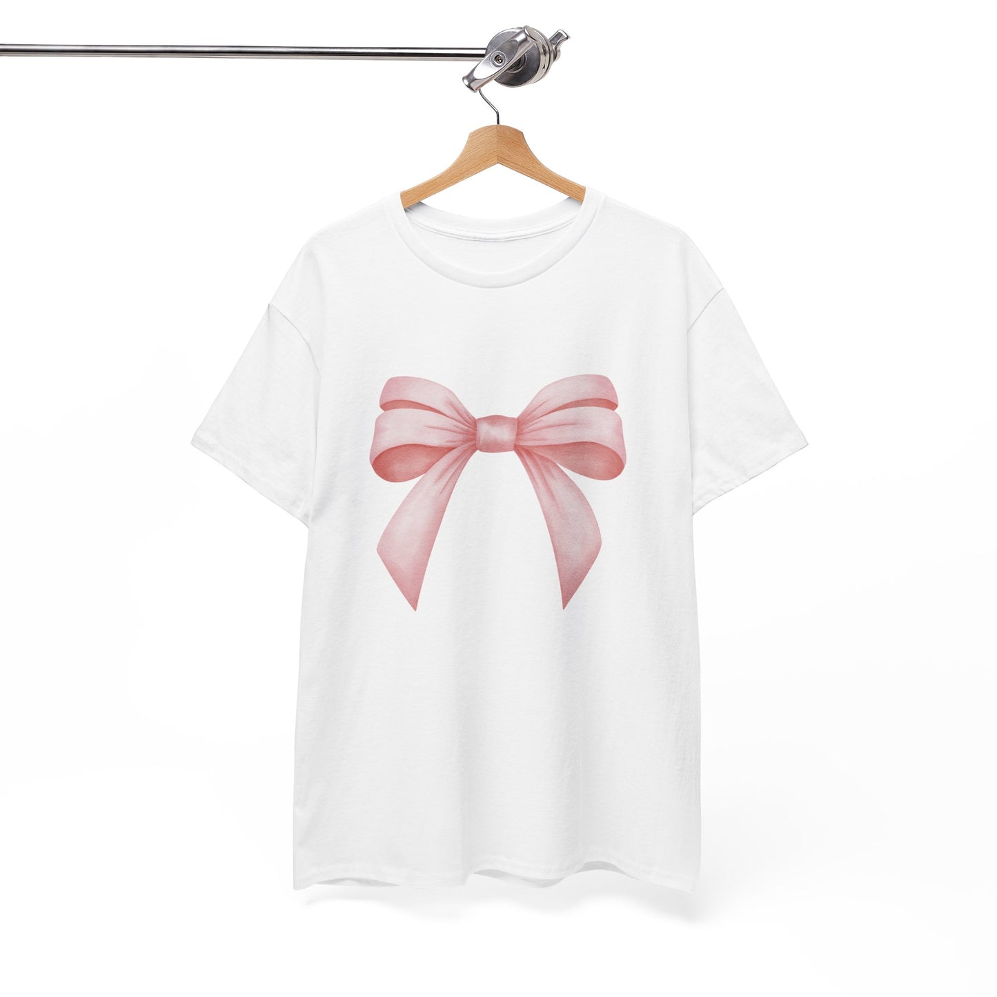 Pink Bow Heavy Cotton Tee