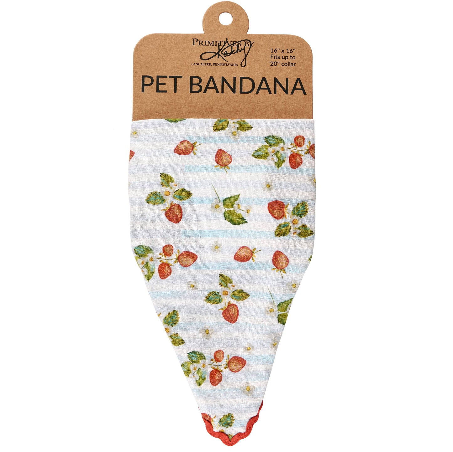Strawberry Small Pet Bandana - Up to 20 inch