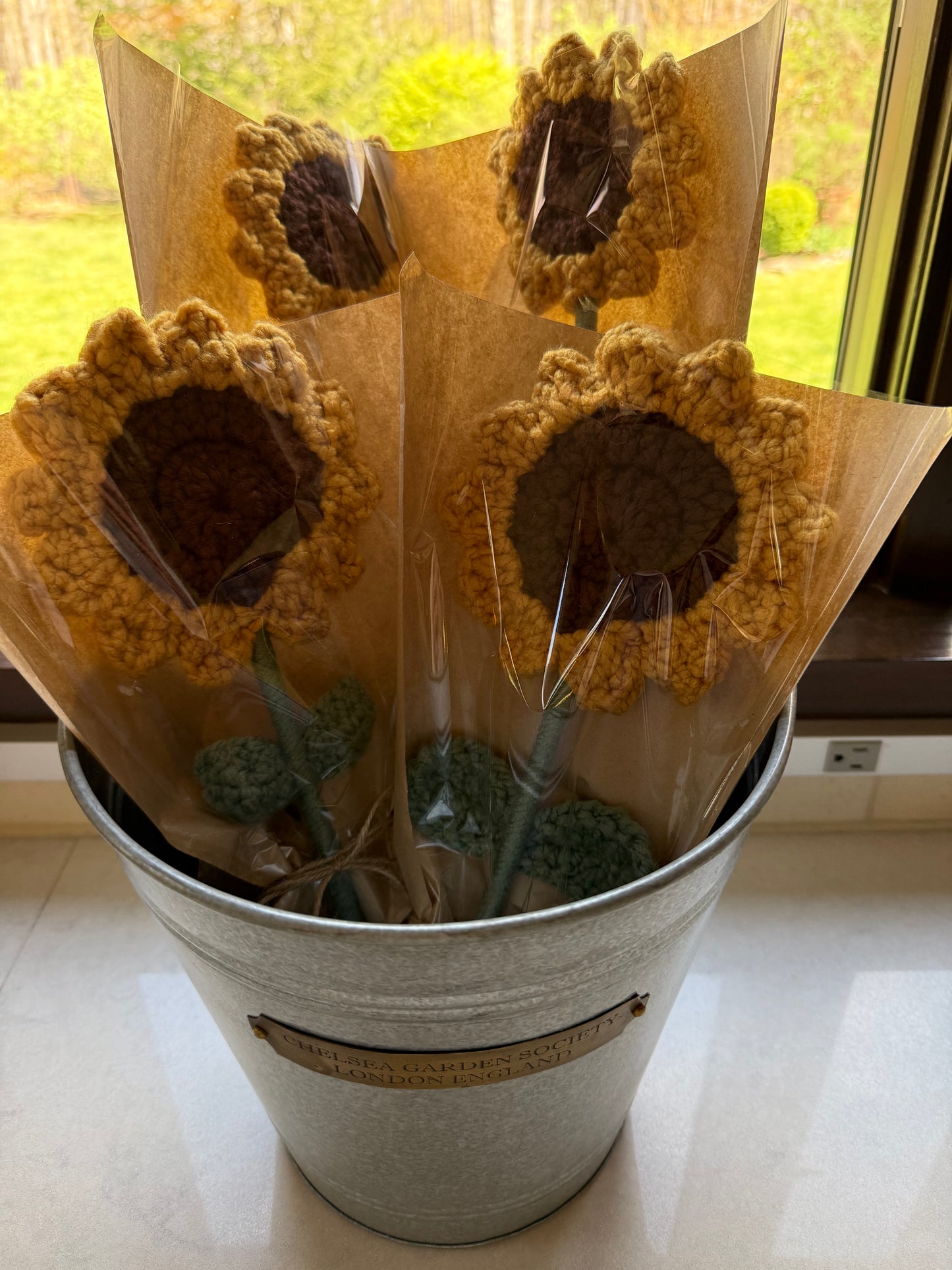 Handmade Crochet Sunflower (Large) - 2 FOR $35