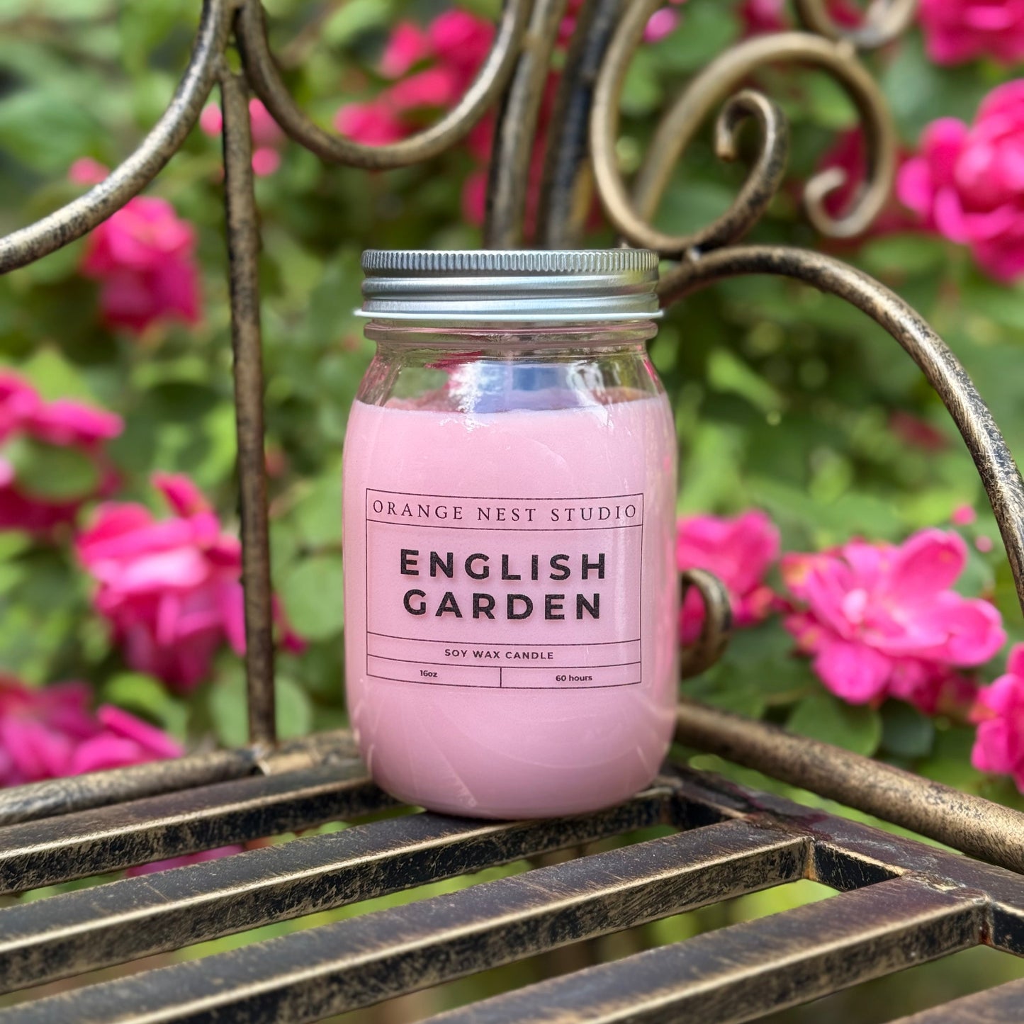 Handmade Candle - English Garden - 16oz & 8oz