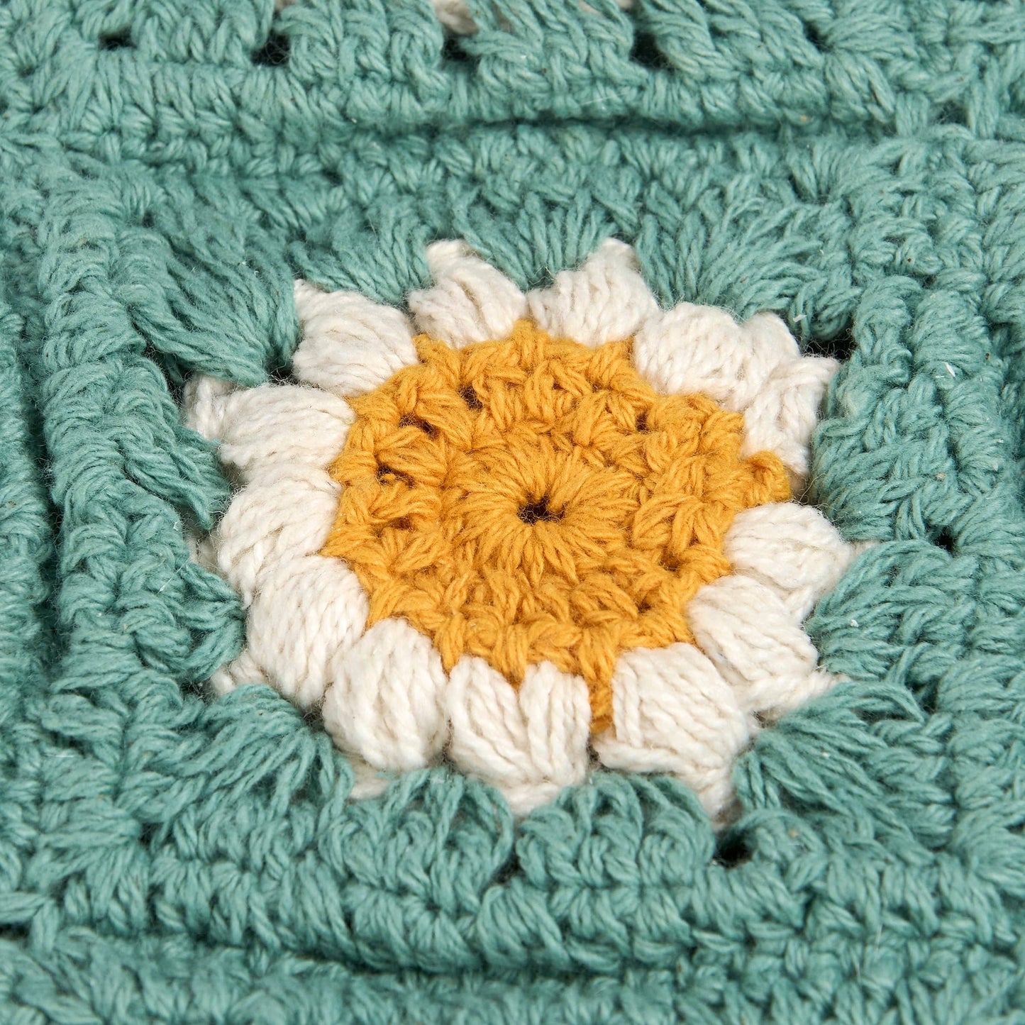 Crochet Daisies Tote Bag