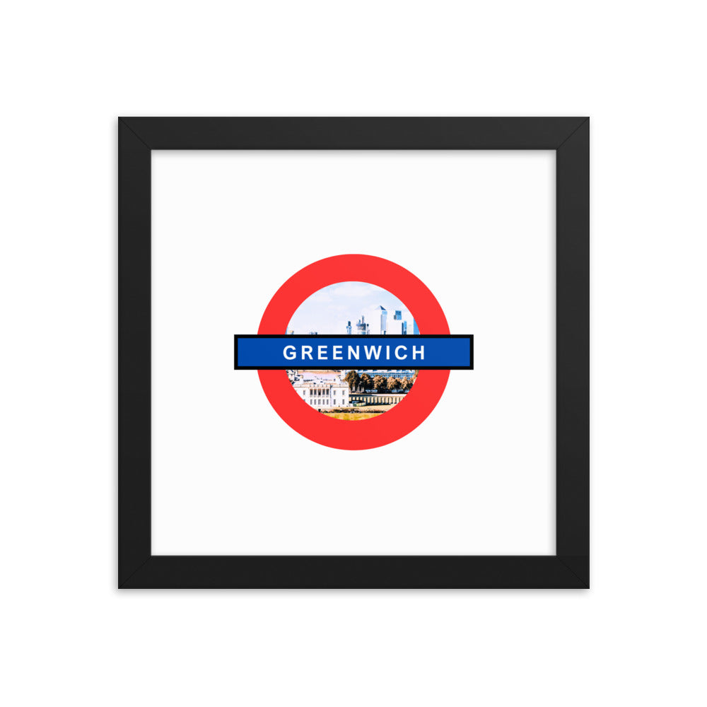 Greenwich London framed poster