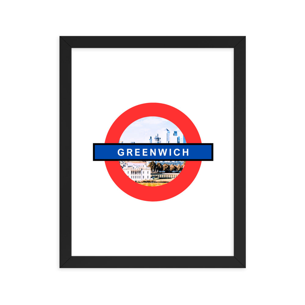 Greenwich London framed poster