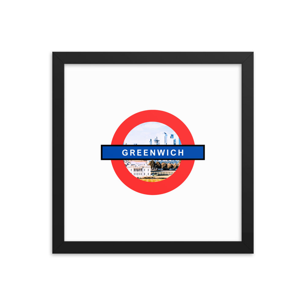 Greenwich London framed poster