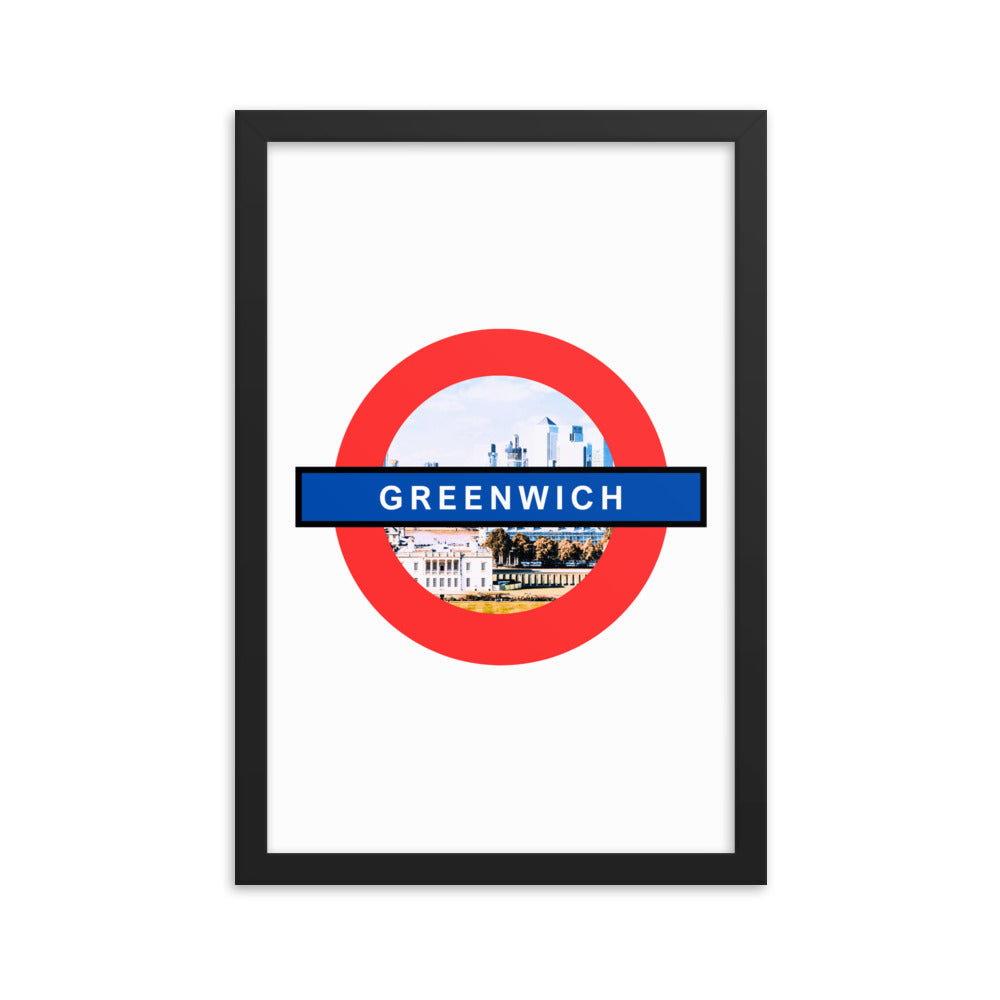 Greenwich London framed poster