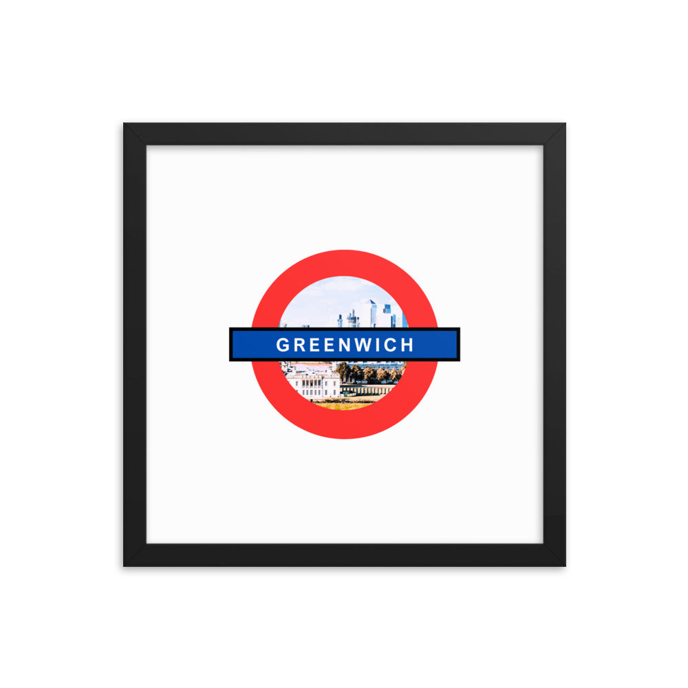 Greenwich London framed poster