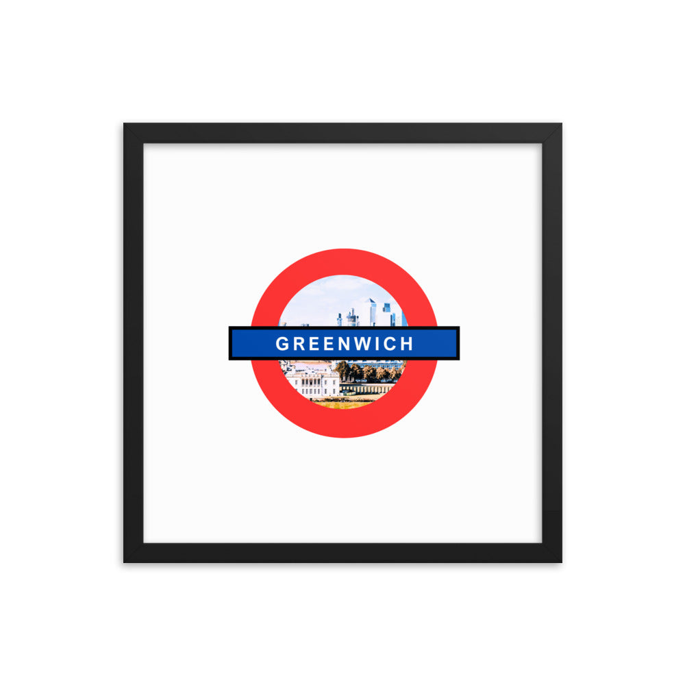 Greenwich London framed poster