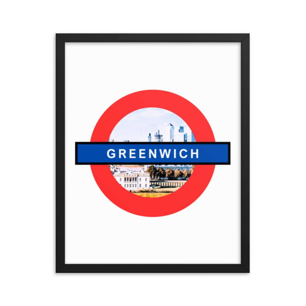 Greenwich London framed poster