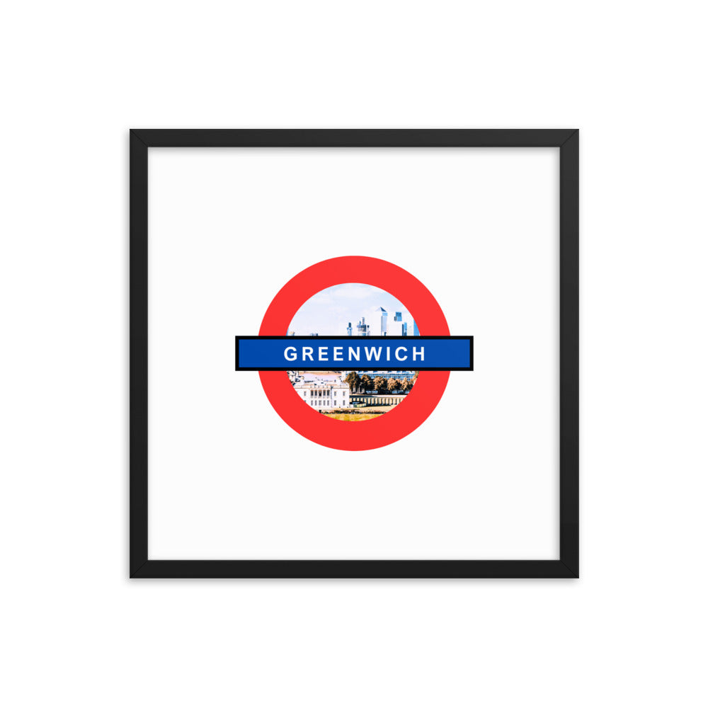 Greenwich London framed poster