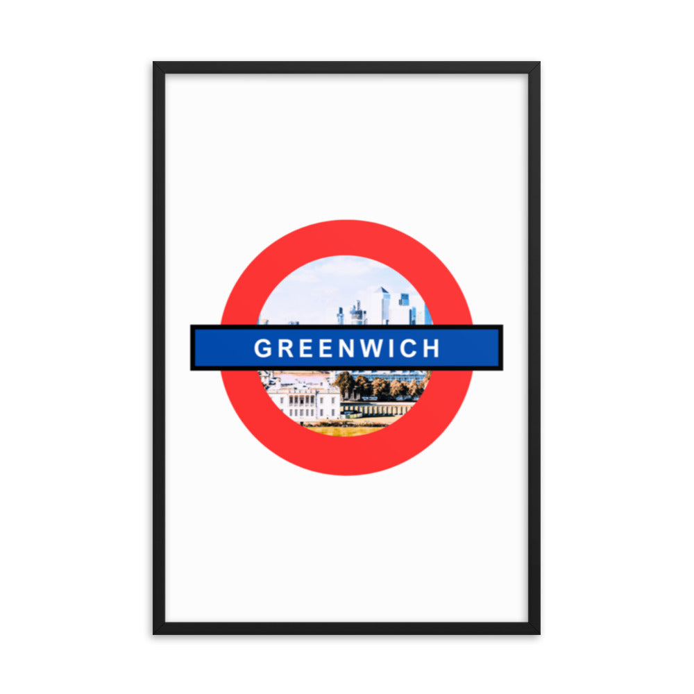 Greenwich London framed poster