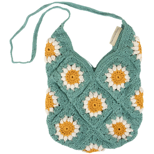 Crochet Daisies Tote Bag