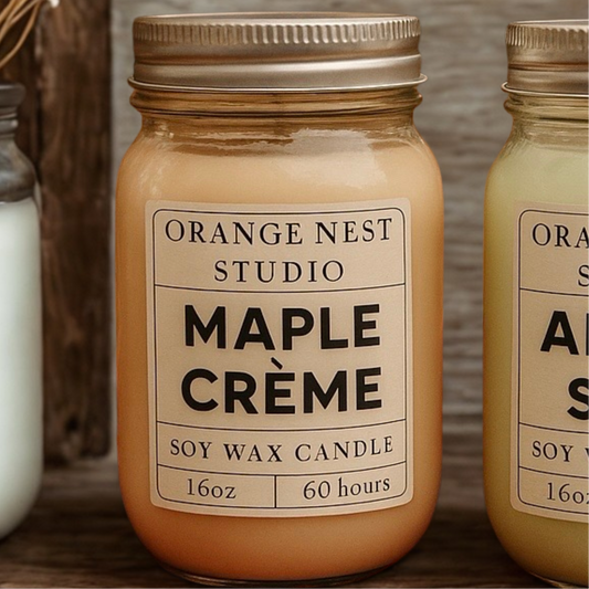 Handmade Candle - Maple Crème - 16oz & 8oz