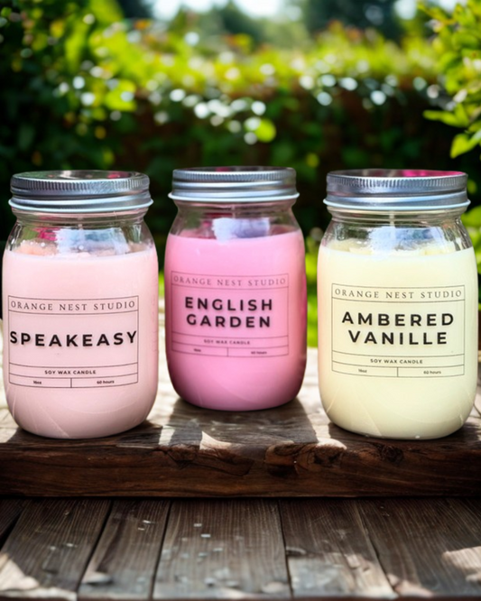 Handmade Candle - English Garden - 16oz & 8oz