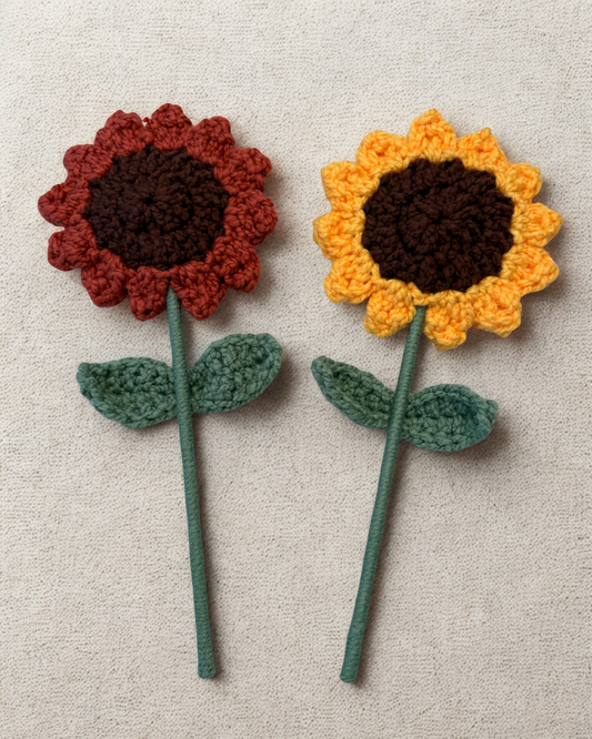 Handmade Crochet Sunflower (Large) - 2 FOR $35