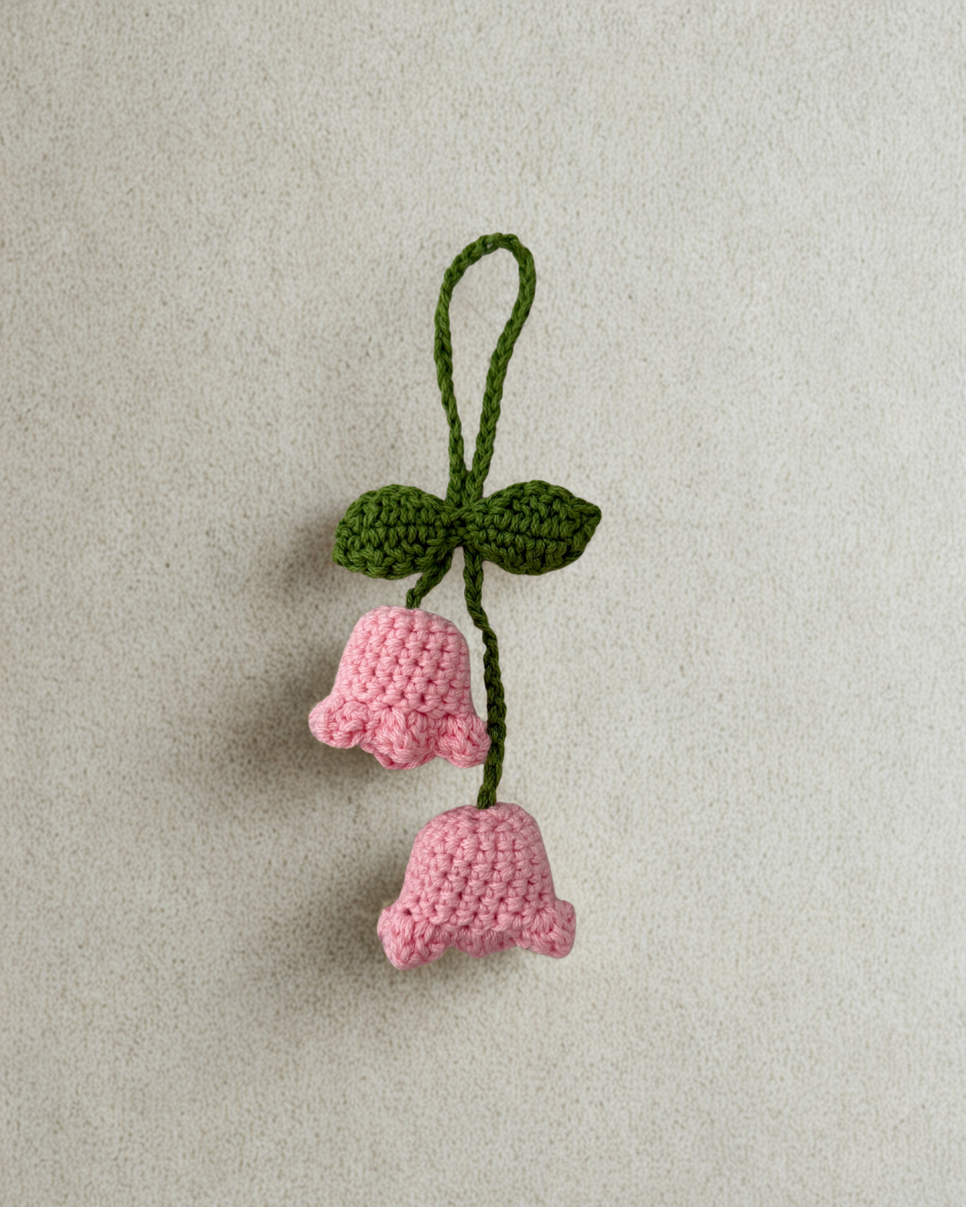 Bag Charm - Handmade Crochet Lily of the Valley