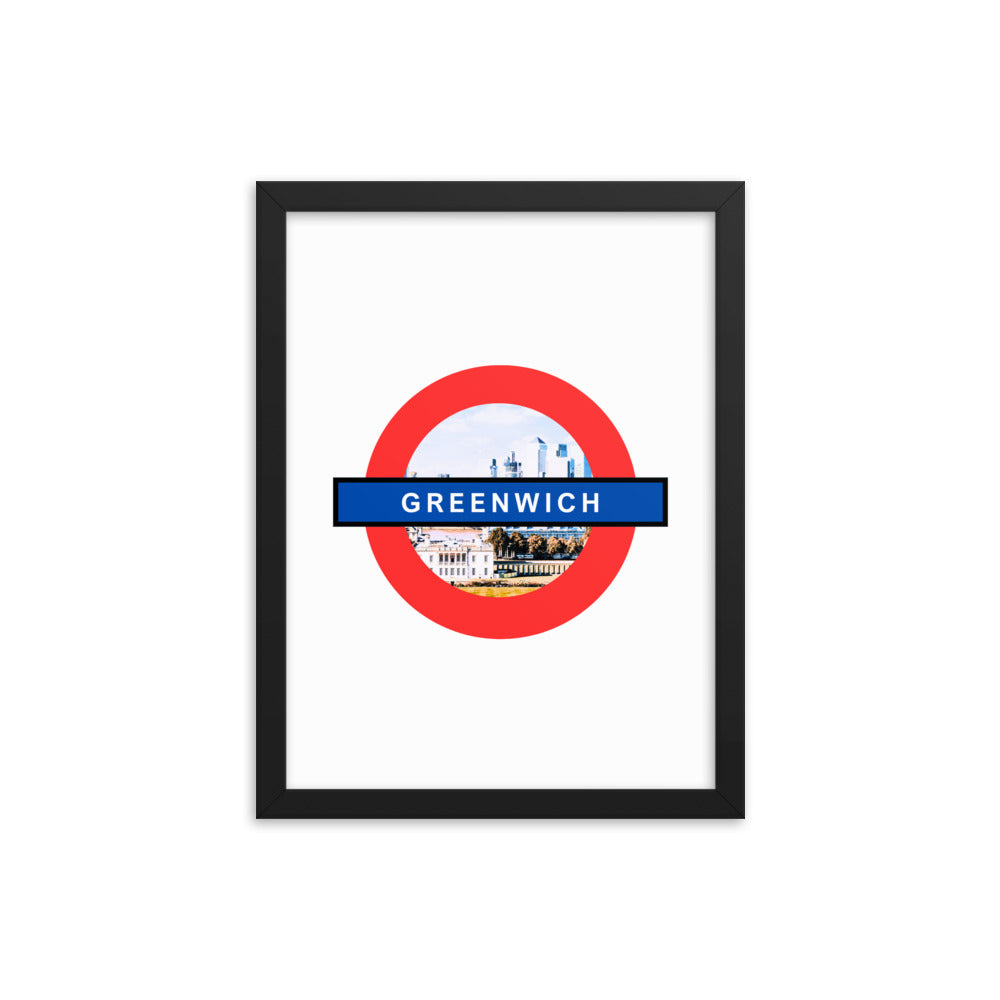 Greenwich London framed poster