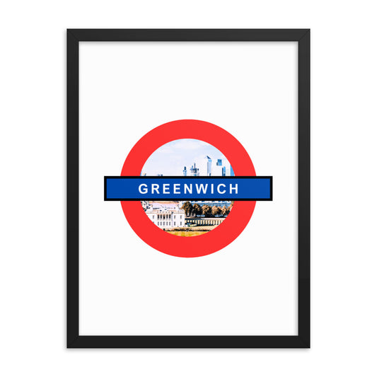 Greenwich London framed poster